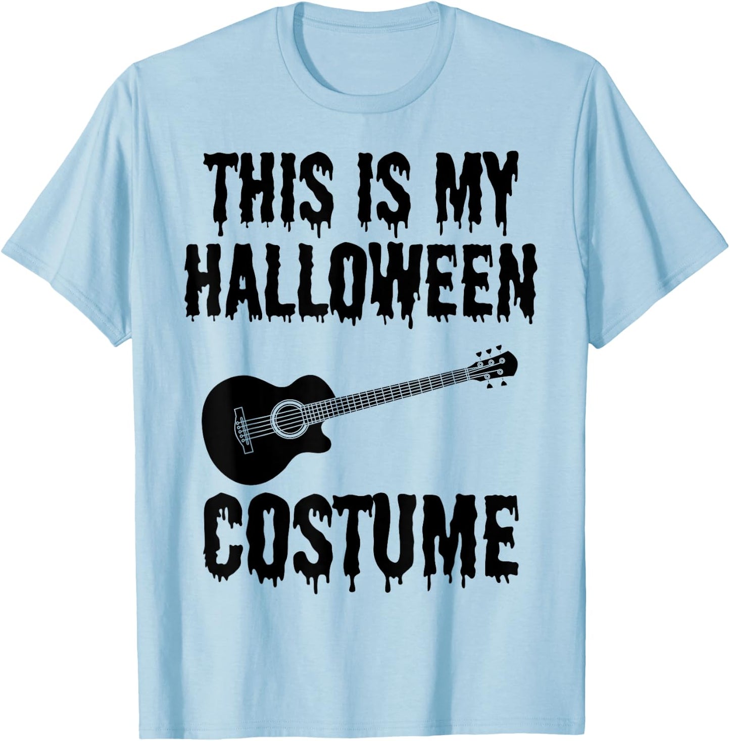 Funny Guitarist This is My Halloween Costume Guitar Player T-Shirt - T-Shirt | Light Blue