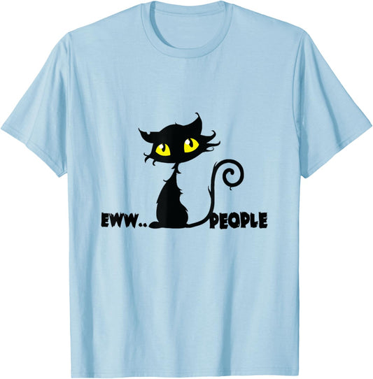 Eww, People Meow Cat Shirts T-Shirt - T-Shirt | Light Blue