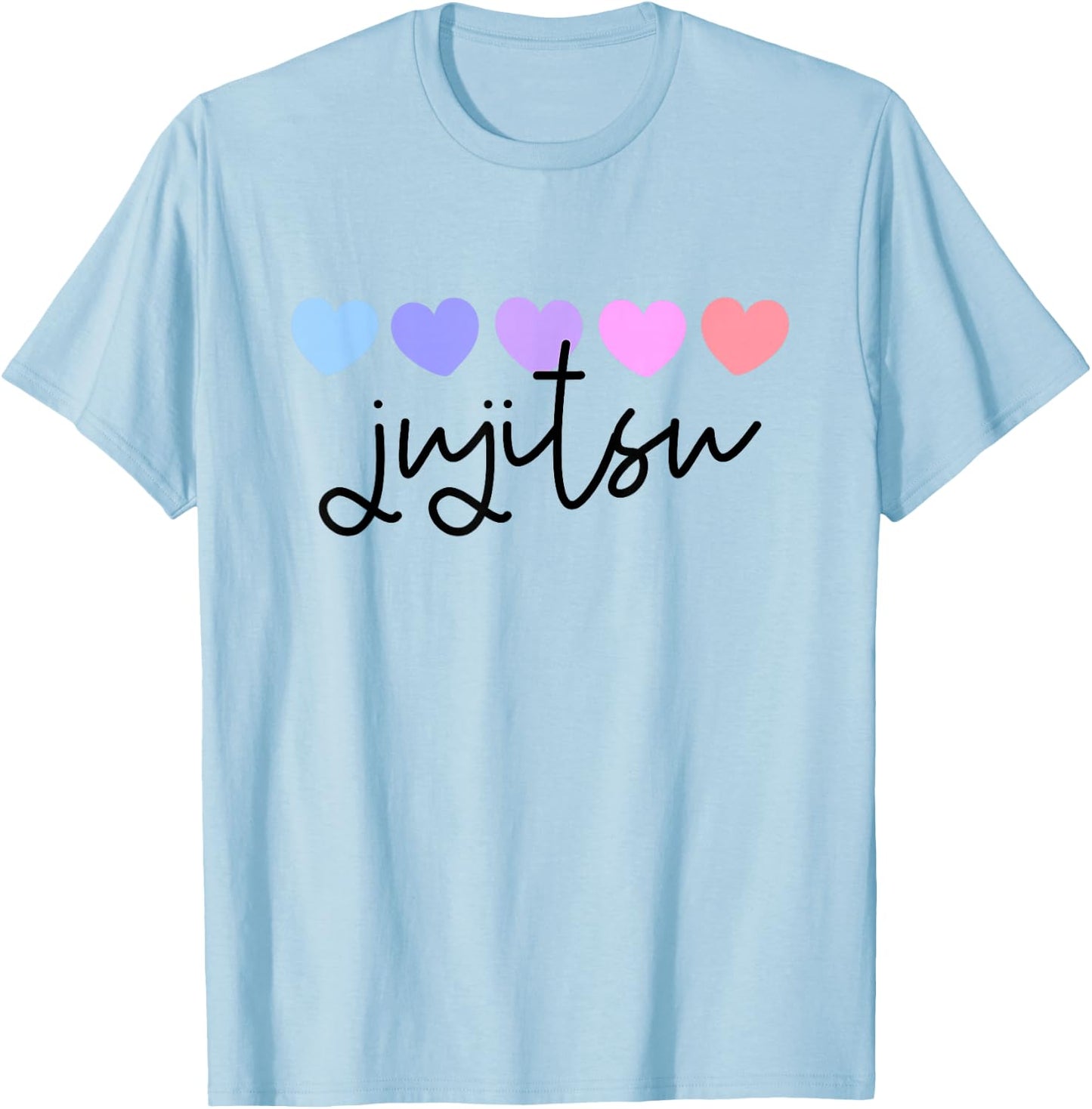 Jiu Jitsu or Jujitsu Lover Heart Women or Girls T-Shirt - T-Shirt | Light Blue