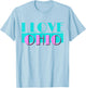 Retro I LOVE OHIO Neon Logo Classic Ohio OH State Pride Gift T-Shirt - T-Shirt | Light Blue