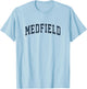 Medfield Massachusetts MA Vintage Sports Design Navy Design T-Shirt - T-Shirt | Light Blue