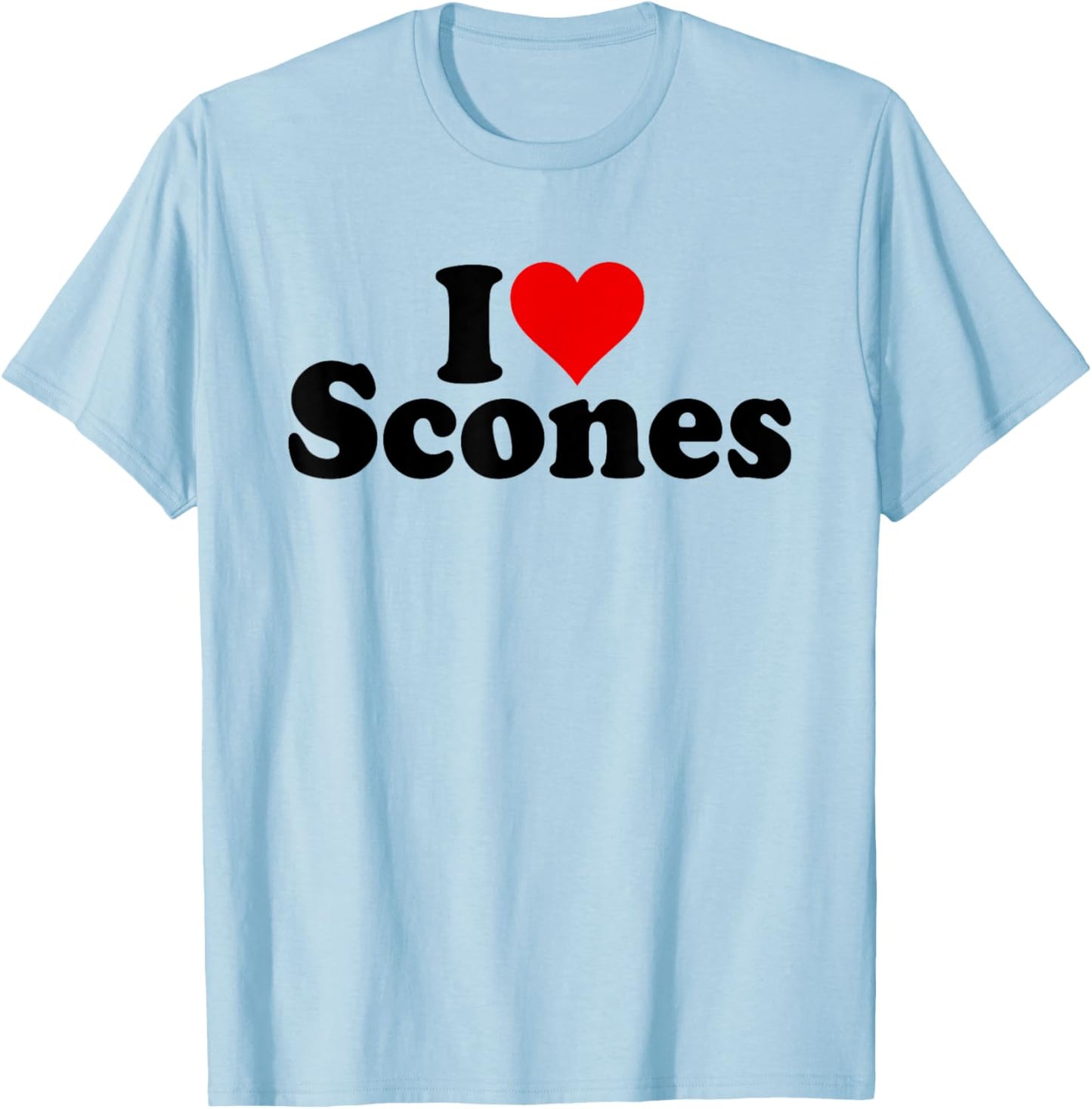 I Love Heart Scones T-Shirt - T-Shirt | Light Blue
