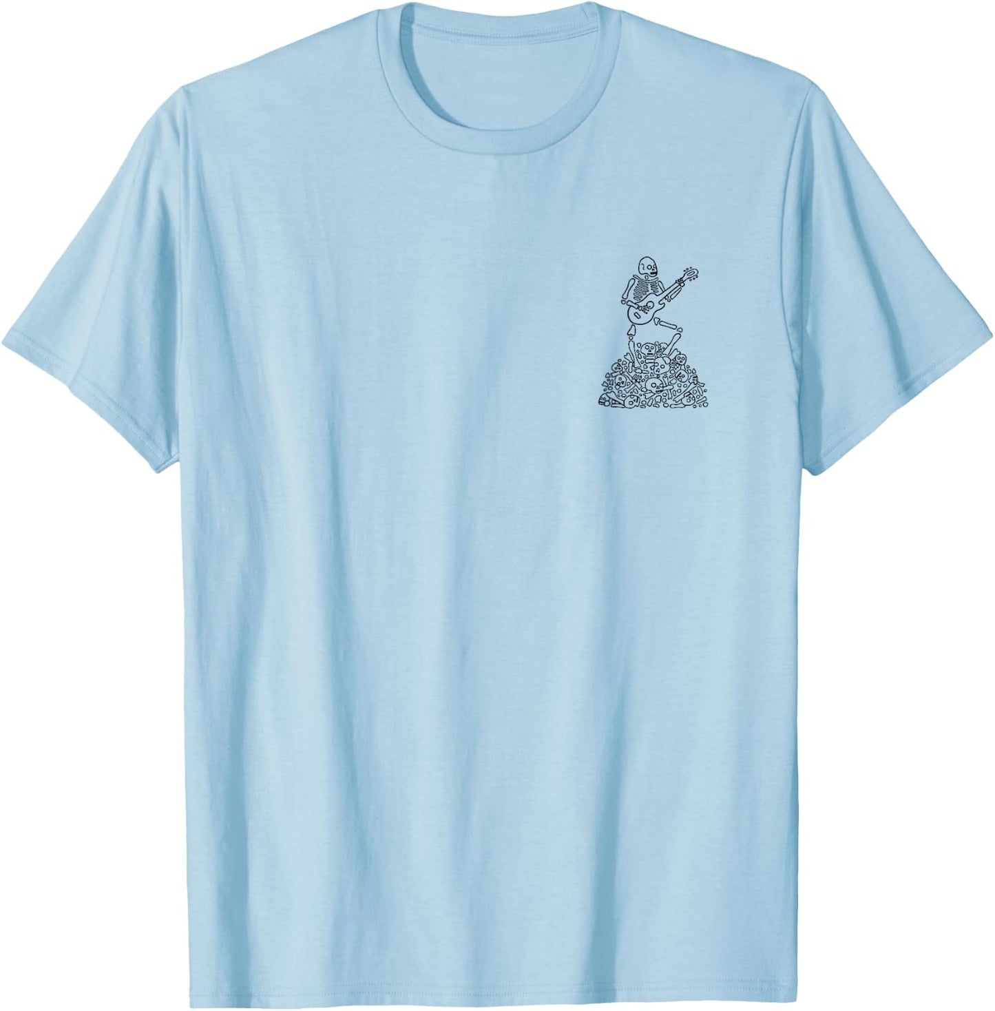 The Night That The Skeletons Came To Life - Front and Back T-Shirt - T-Shirt | Light Blue