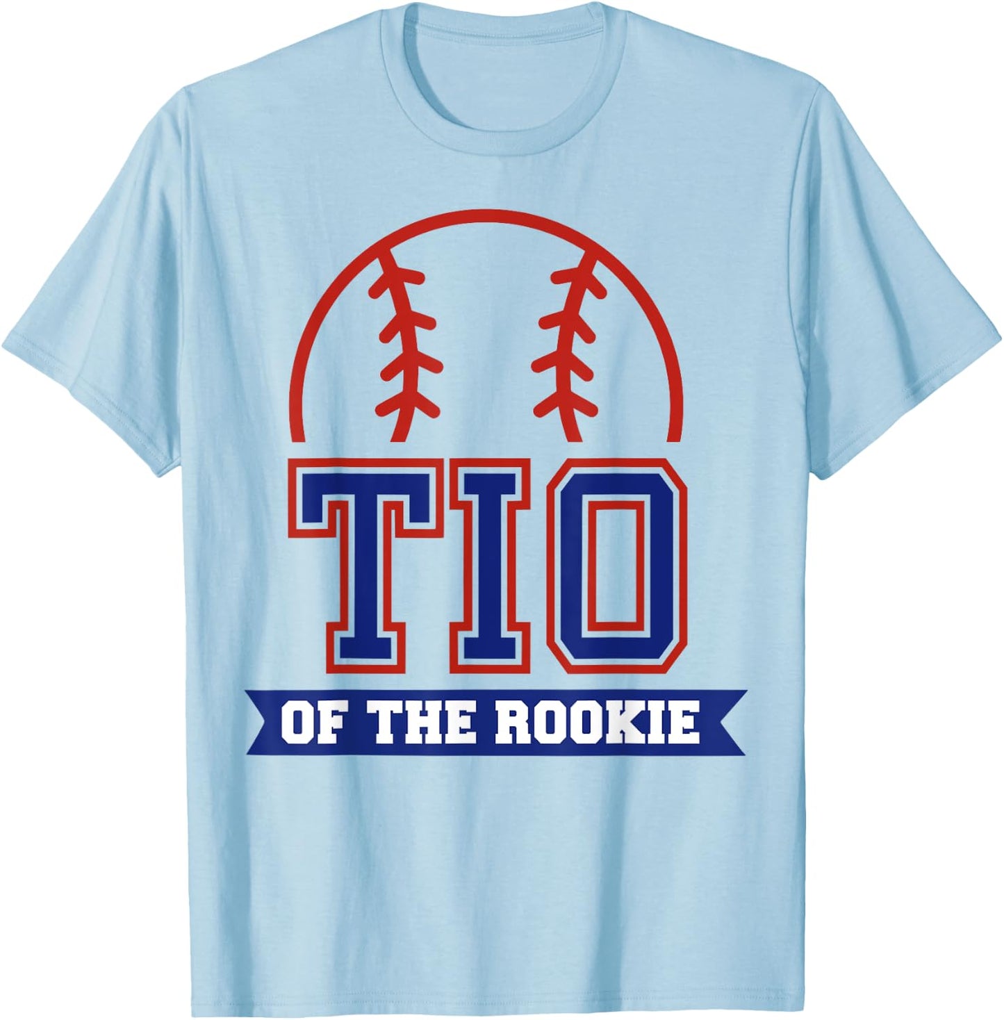 Tio of Rookie 1st Birthday Baseball Theme Matching Party T-Shirt - T-Shirt | Light Blue