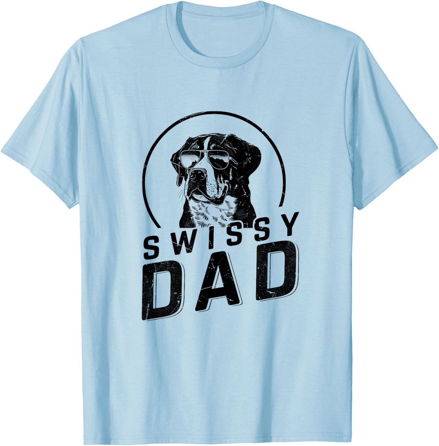 Swissy Dad Dog Owner Gifts Funny Dog Dad Christmas T-Shirt - T-Shirt | Light Blue
