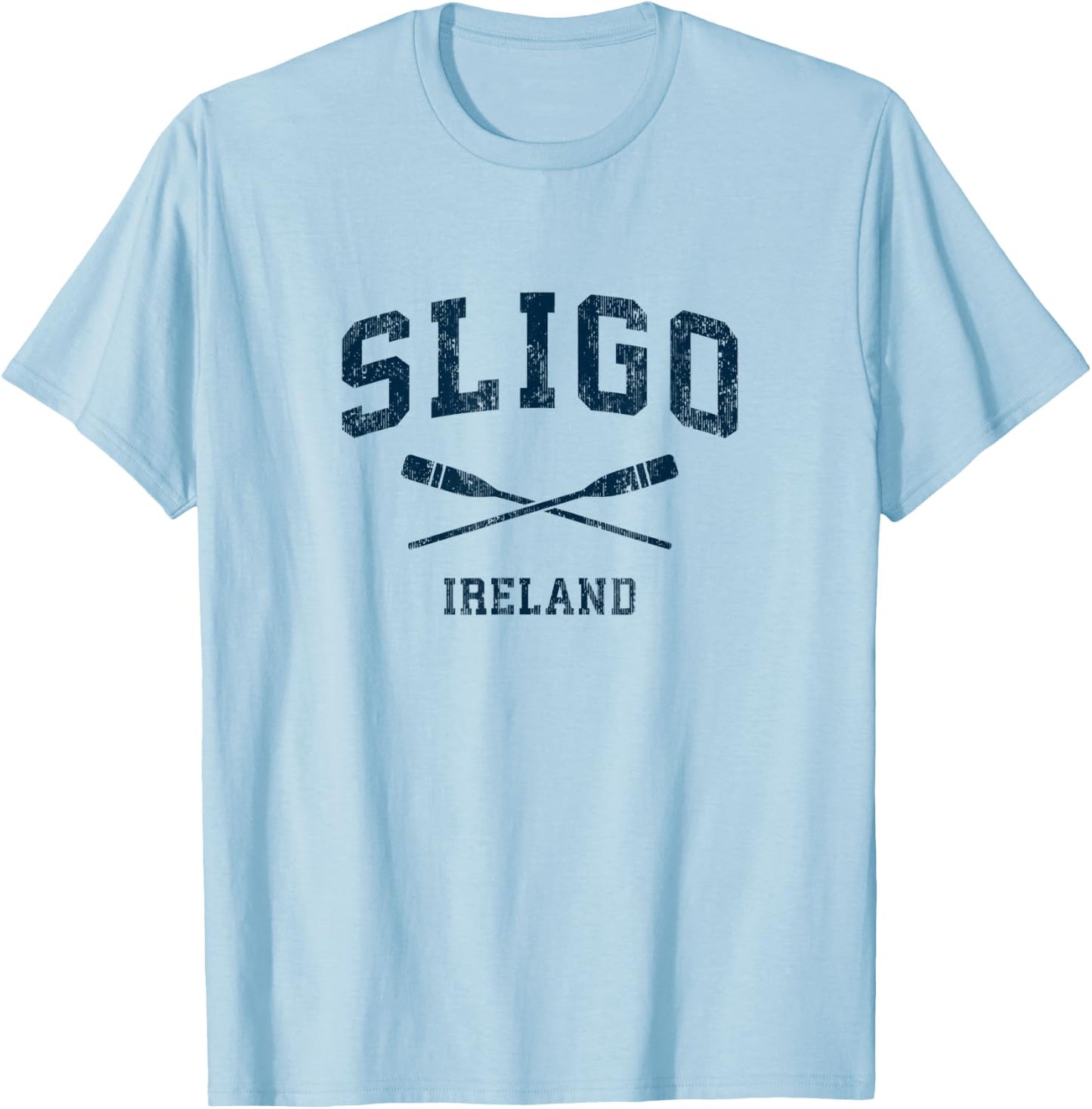 Sligo Ireland Vintage Nautical Paddles Sports Oars T-Shirt - T-Shirt | Light Blue