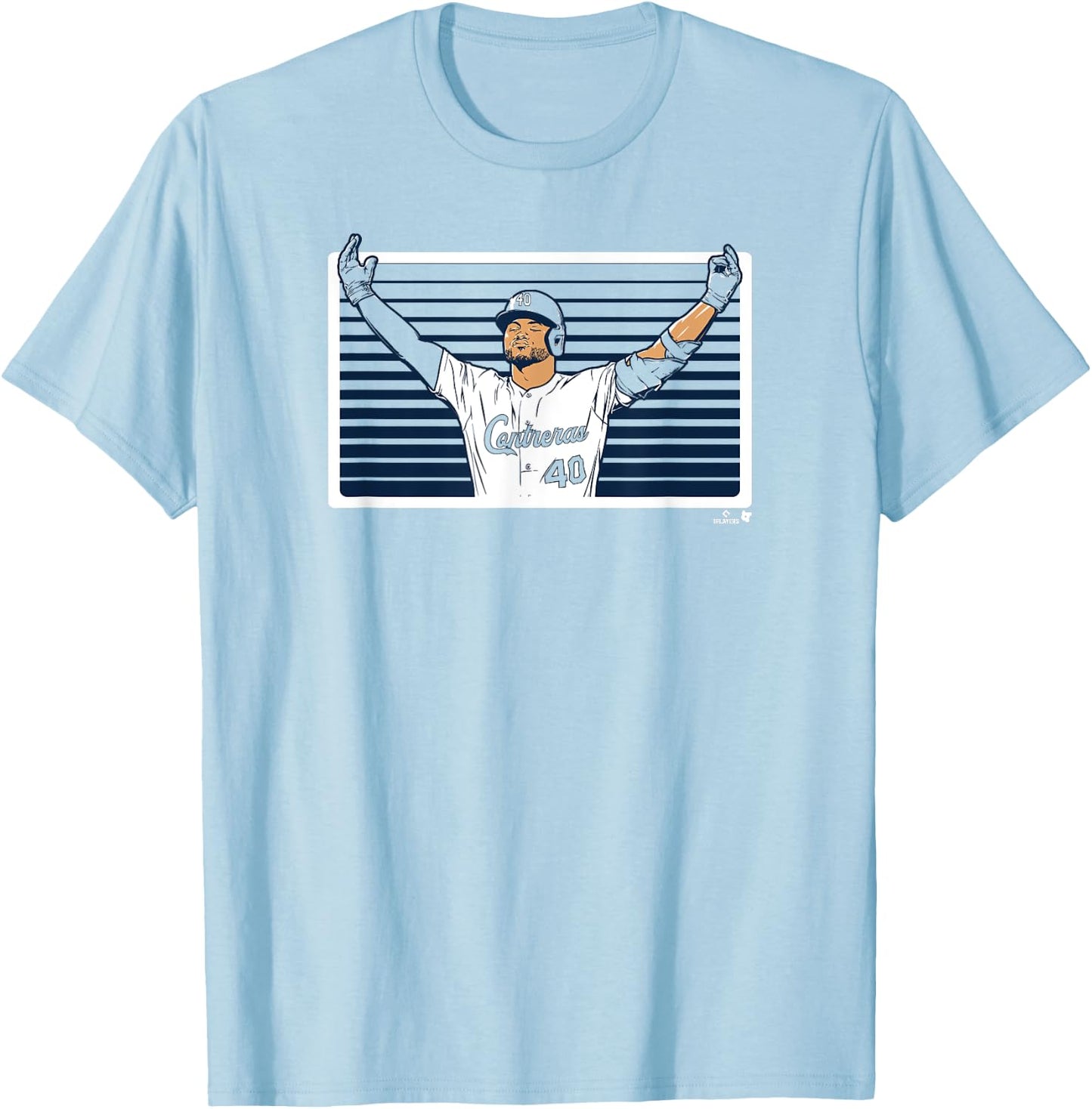 Willson Contreras - Boo Bird - St. Louis Baseball T-Shirt - T-Shirt | Light Blue
