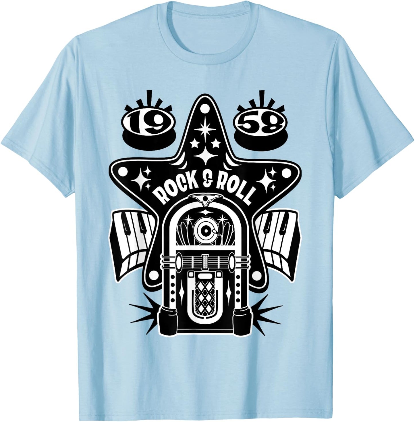 Rockabilly Retro 50s Sock Hop Costume Music Jukebox 1950s T-Shirt - T-Shirt | Light Blue