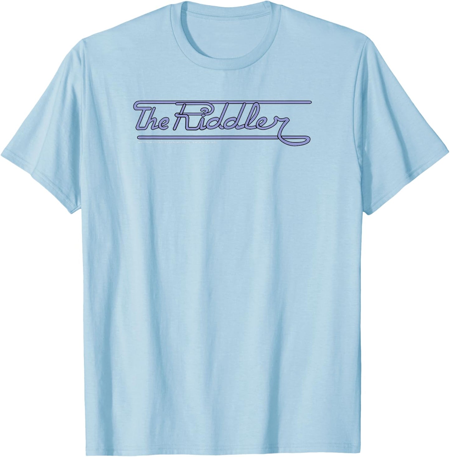 DC Comics Batman The Riddler Vintage Neon Logo T-Shirt - T-Shirt | Light Blue