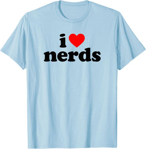 I Love Nerds T-Shirt - T-Shirt | Light Blue