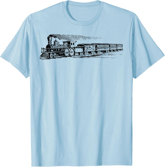 Sheldon Retro Vintage Train Steam Locomotive History Teacher Women Girls Kids T-Shirt - T-Shirt | Light Blue