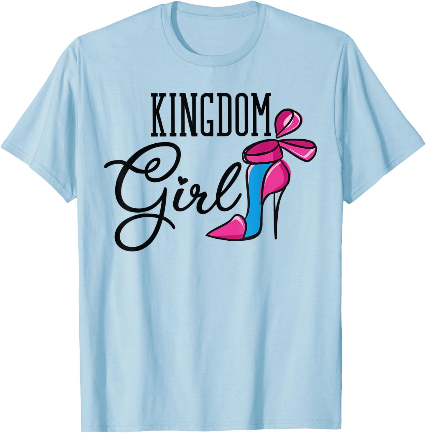 Kingdom Girl with High Heels T-Shirt - T-Shirt | Light Blue