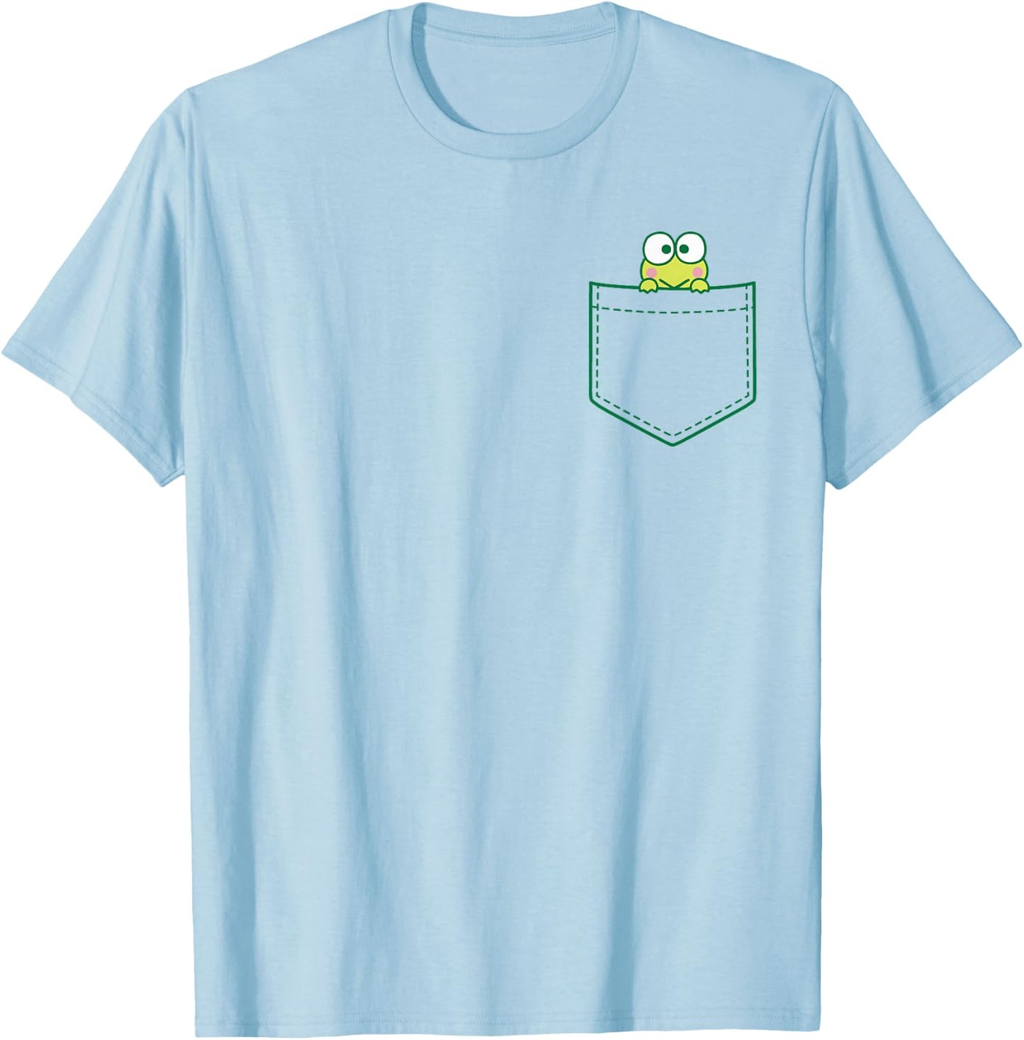 Keroppi Chest Pocket T-Shirt - T-Shirt | Light Blue