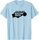 Rockin'1000 Logo with headstock black T-Shirt - T-Shirt | Light Blue