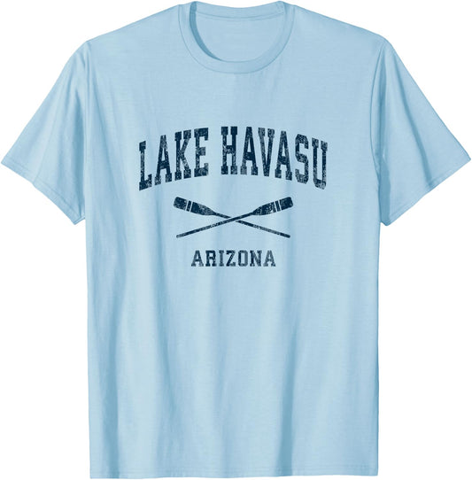 Lake Havasu Arizona Vintage Nautical Paddles Sports Oars T-Shirt - T-Shirt | Light Blue