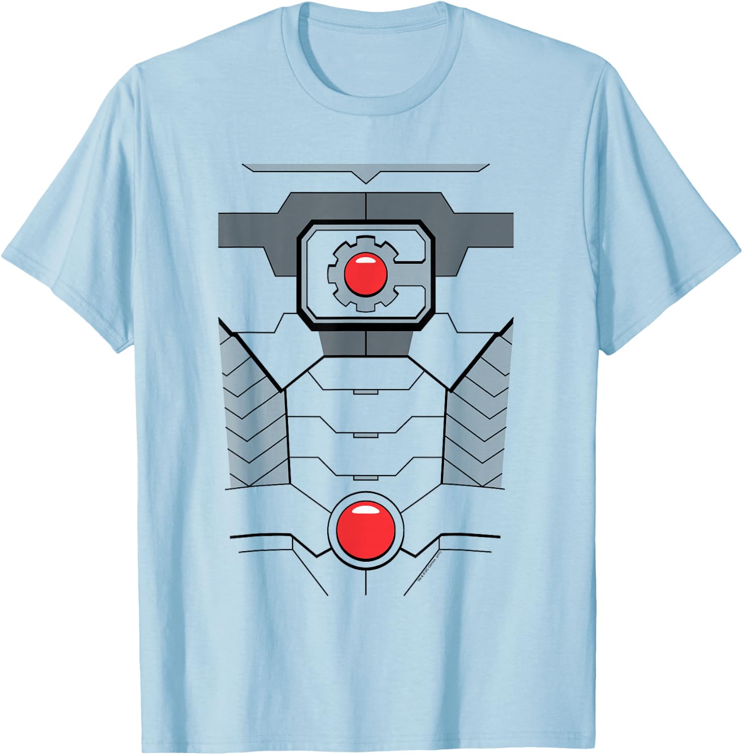 Justice League Cyborg Uniform Halloween Costume T-Shirt - T-Shirt | Light Blue