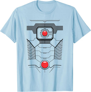 Justice League Cyborg Uniform Halloween Costume T-Shirt - T-Shirt | Light Blue