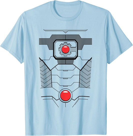 Justice League Cyborg Uniform Halloween Costume T-Shirt - T-Shirt | Light Blue