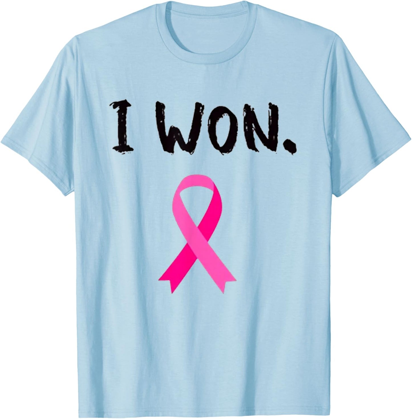 I Won Breast Cancer Awareness T-Shirt - T-Shirt | Light Blue