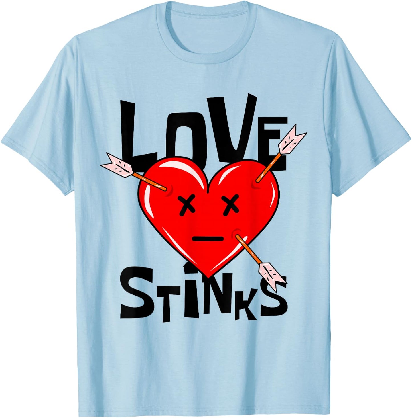 Love Stinks, Anti Valentines Day T-Shirt - T-Shirt | Light Blue