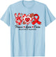 Retro Groovy Peace Love Cure Blood Cancer Awareness Gifts T-Shirt - T-Shirt | Light Blue