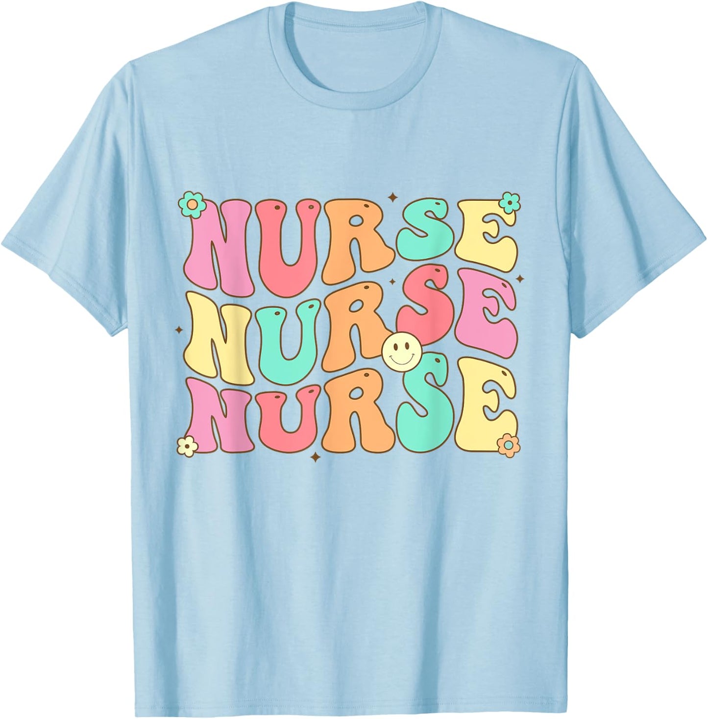 Groovy Nurse Shirt Women Future Nurse Appreciation Nursing T-Shirt - T-Shirt | Light Blue