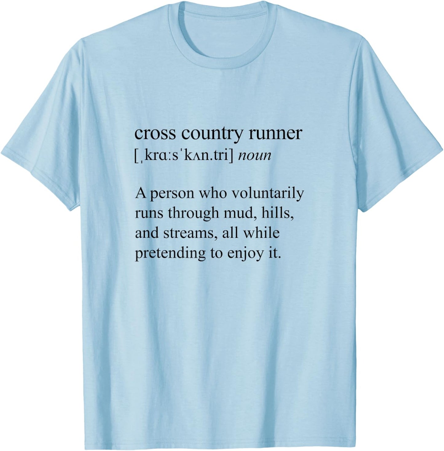 Cross Country Runner Definition, XC Running T-Shirt - T-Shirt | Light Blue