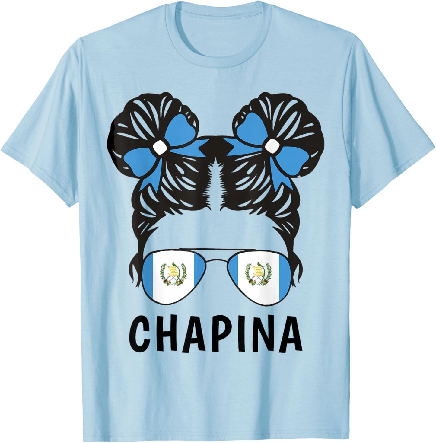Guatemala Flag Chapina Guatemalan Girl Youth Women Guatemala T-Shirt - T-Shirt | Light Blue