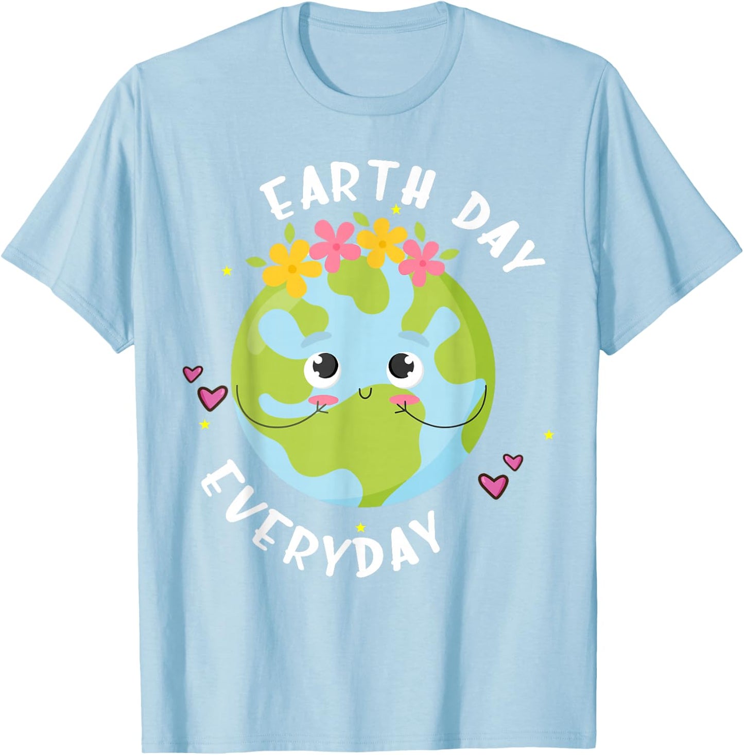 Earth Day Everyday Kids Girl T-Shirt - T-Shirt | Light Blue