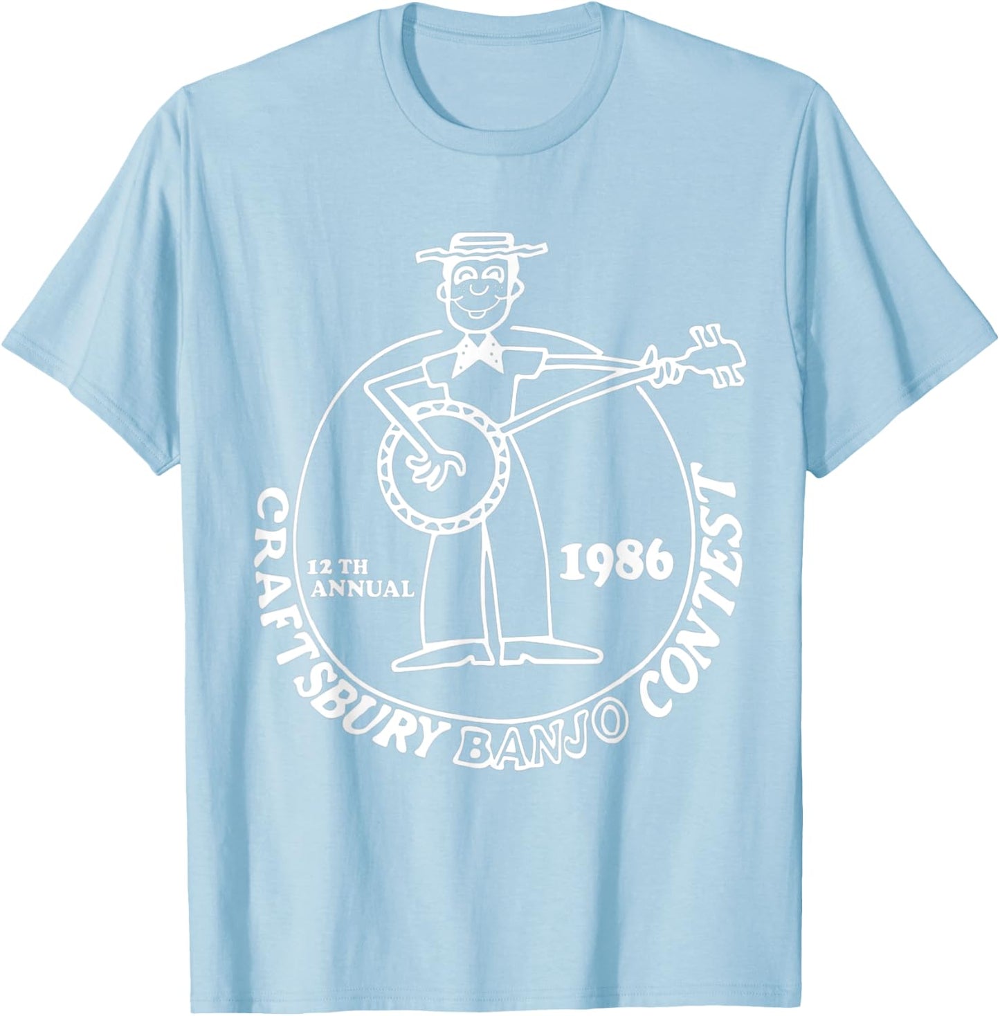 Craftsbury Banjo Contest 1986 Gift Ideas from the 80s T-Shirt - T-Shirt | Light Blue