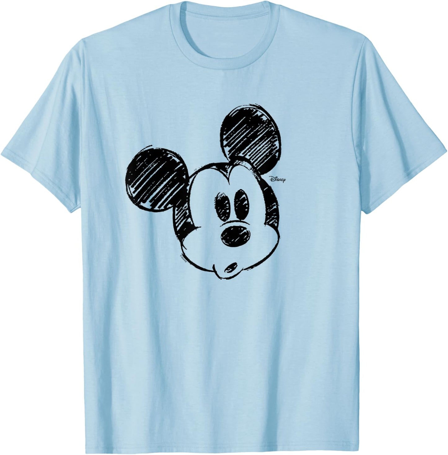 Mickey - Sketch Head Mickey T-Shirt - T-Shirt | Light Blue