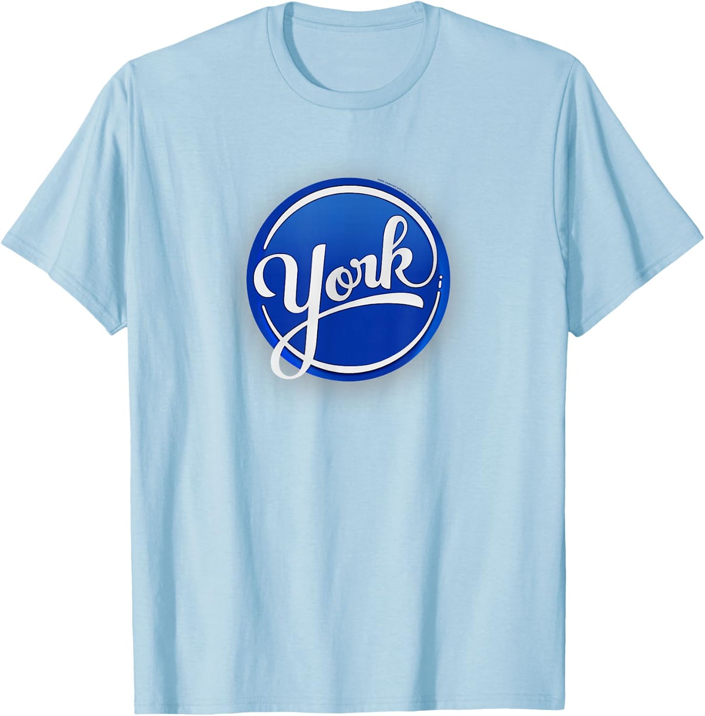 York Peppermint Patty Centered Logo T-Shirt - T-Shirt | Light Blue