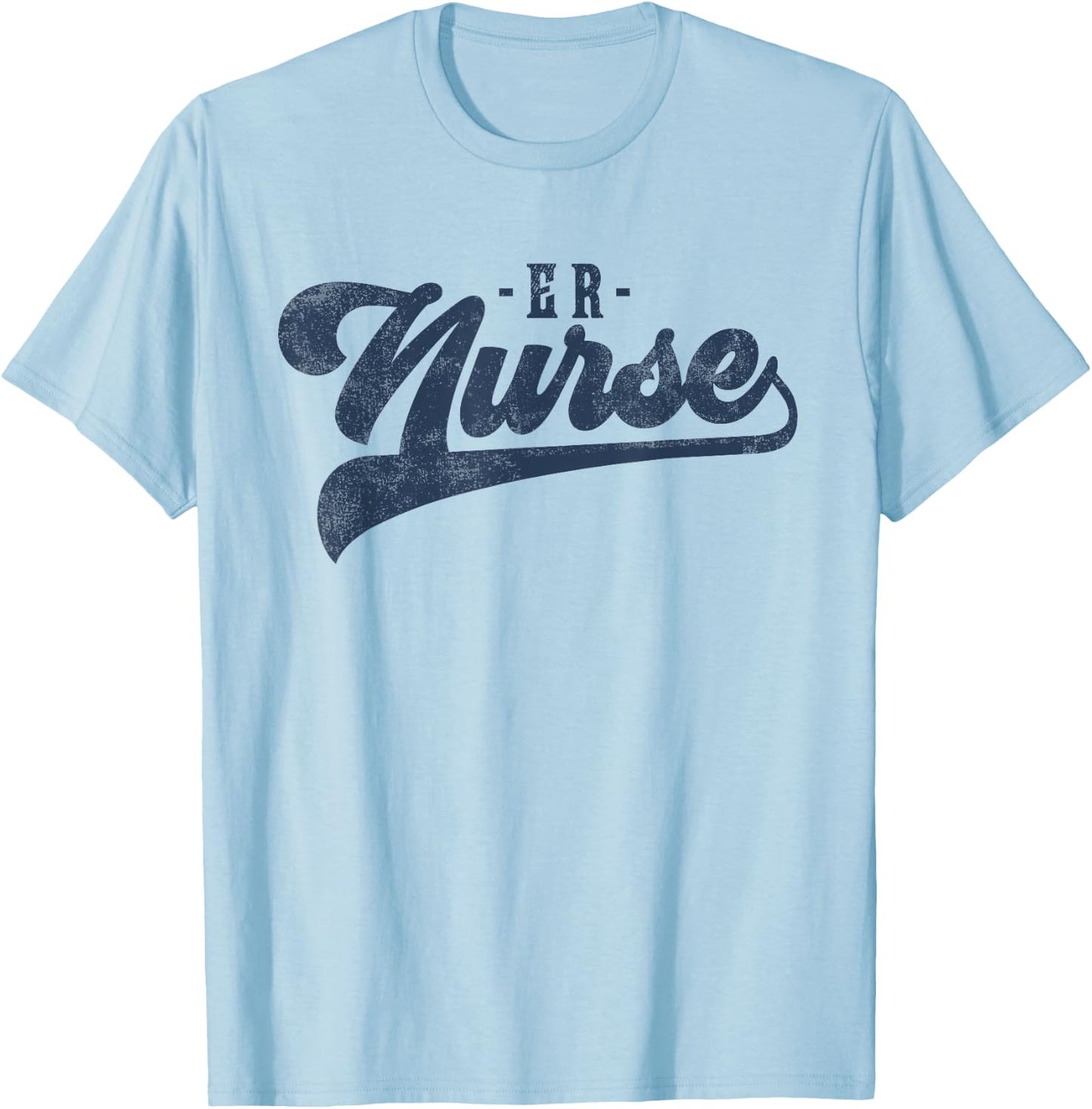 ER Nurse Cute Vintage Graphic Emergency Room Nurse T-Shirt - T-Shirt | Light Blue