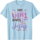 This Girl Loves Jesus Cute Christian Girl Jesus T-Shirt - T-Shirt | Light Blue