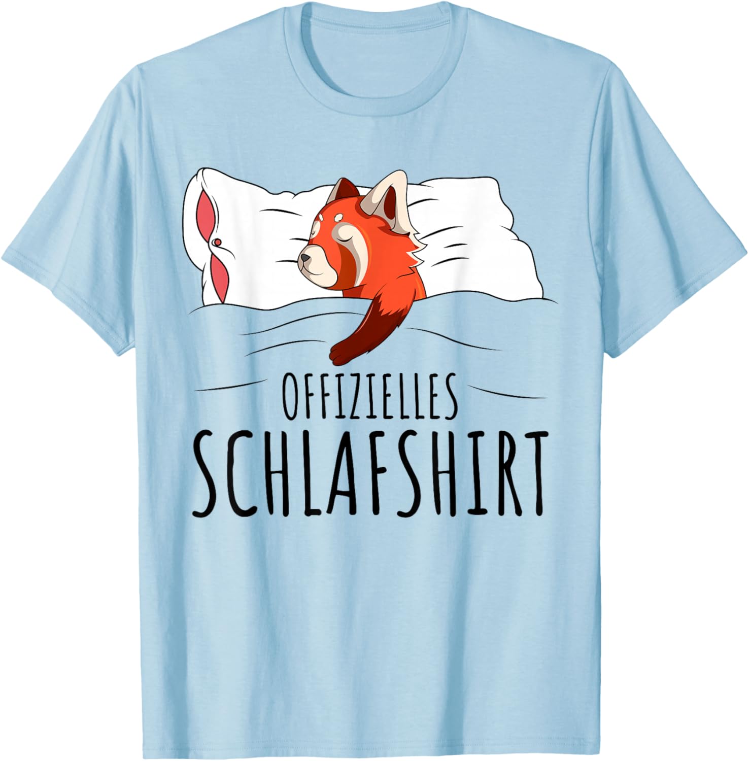 Official Red Panda Sleep Shirt T-Shirt - T-Shirt | Light Blue
