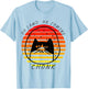 Oh Lawd He Coming, Chonk, Awkward Cat, Meme T-Shirt - T-Shirt | Light Blue