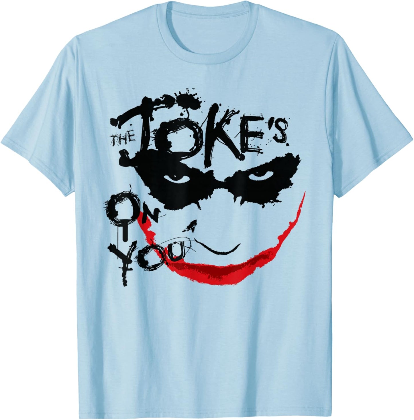 DC Dark Knight Joker Stencil T-Shirt - T-Shirt | Light Blue