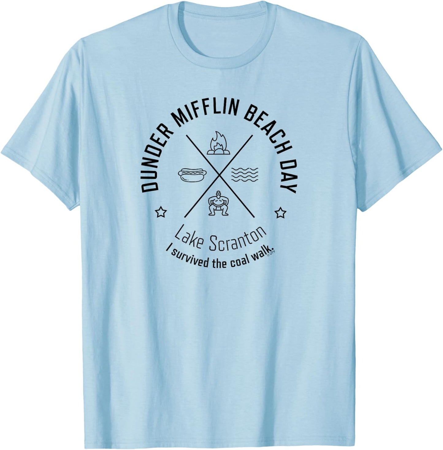 The Office Dunder Mifflin Beach Day T-Shirt - T-Shirt | Light Blue
