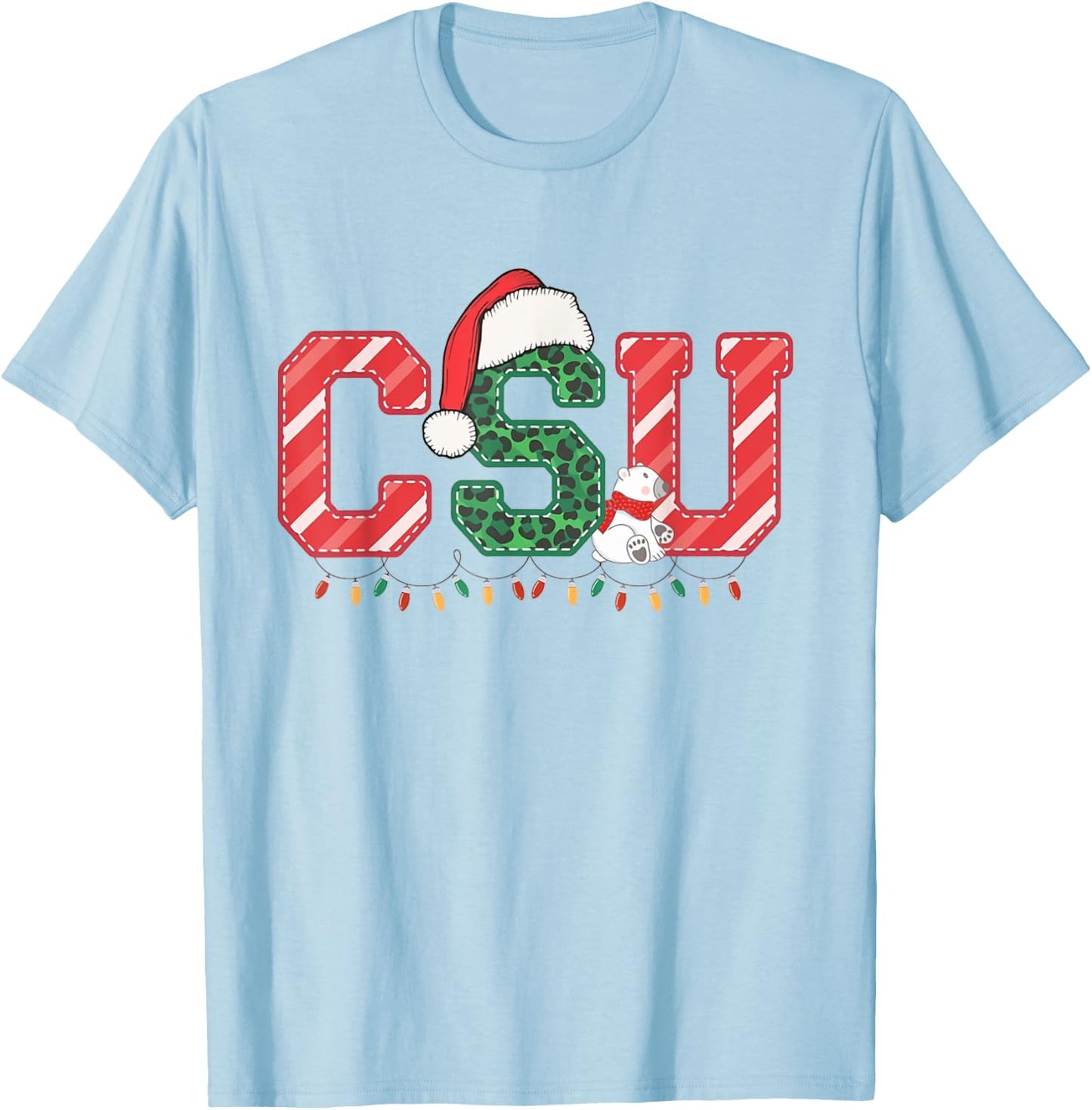 CSU Nurse Christmas Cardiac Service Unit Nurse RN CVICU T-Shirt - T-Shirt | Light Blue