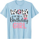 Mom Of The Birthday Girl Farm Cow 1 St Birthday Girl T-Shirt - T-Shirt | Light Blue