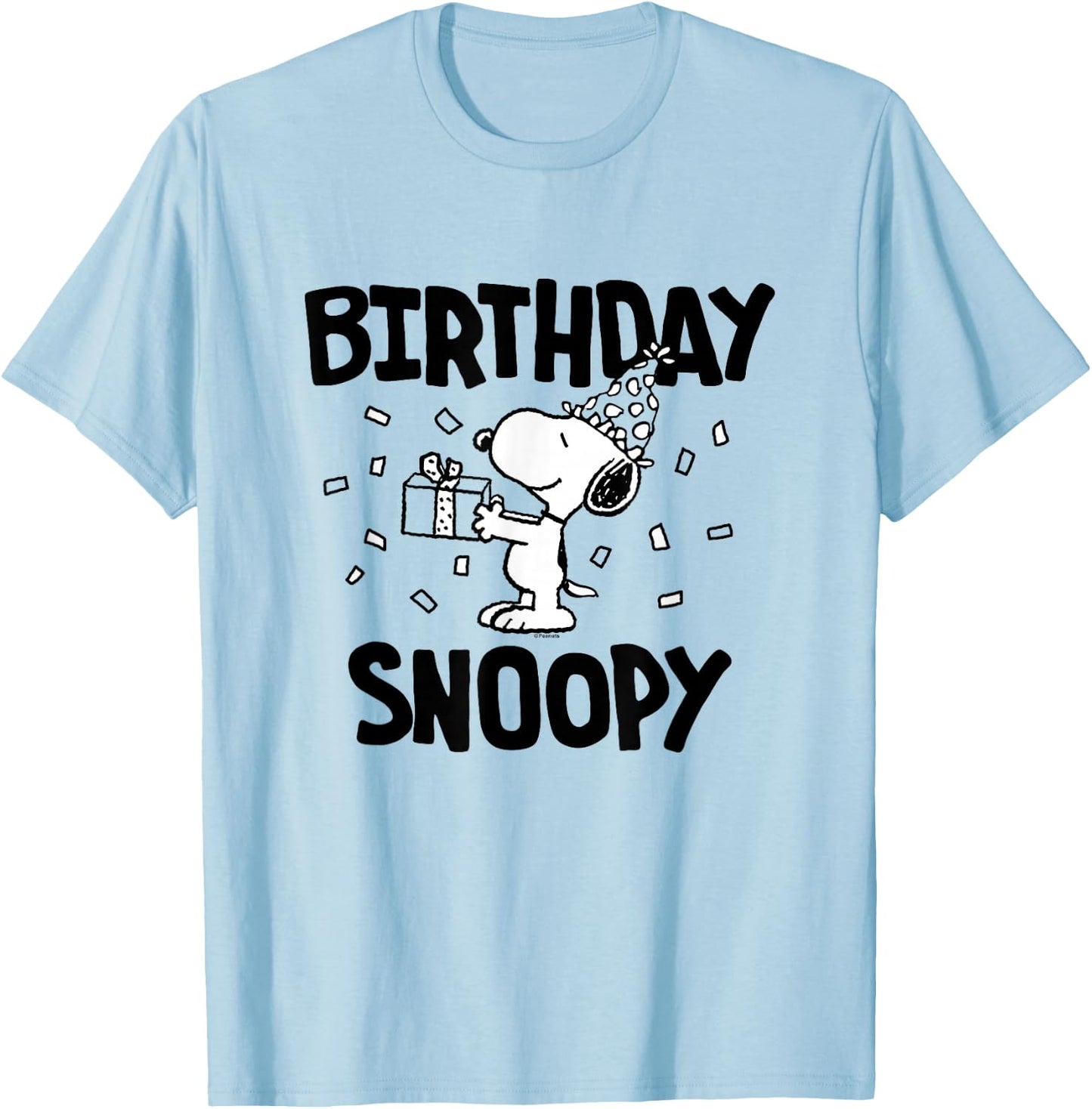 Peanuts - Snoopy Birthday Celebration Gift T-Shirt - T-Shirt | Light Blue