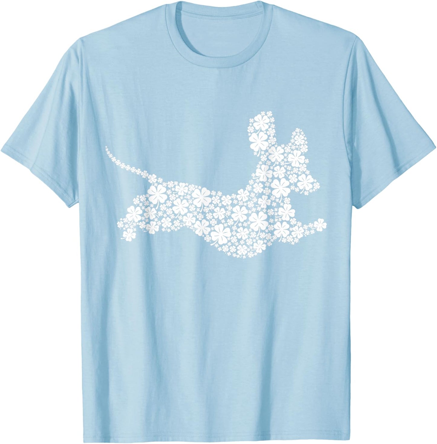 Dachshund St. Patrick's Day Wiener Dog Weiner Shamrock T-Shirt - T-Shirt | Light Blue