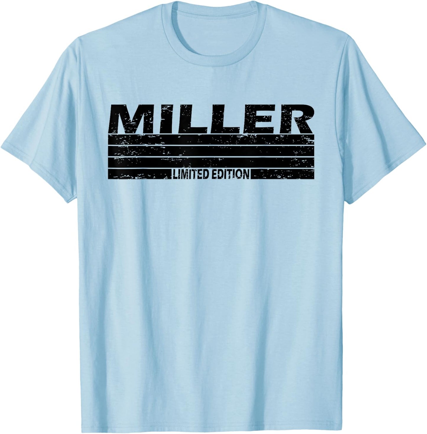 Miller Surname Limited Edition Retro Vintage Style Sunset T-Shirt - T-Shirt | Light Blue