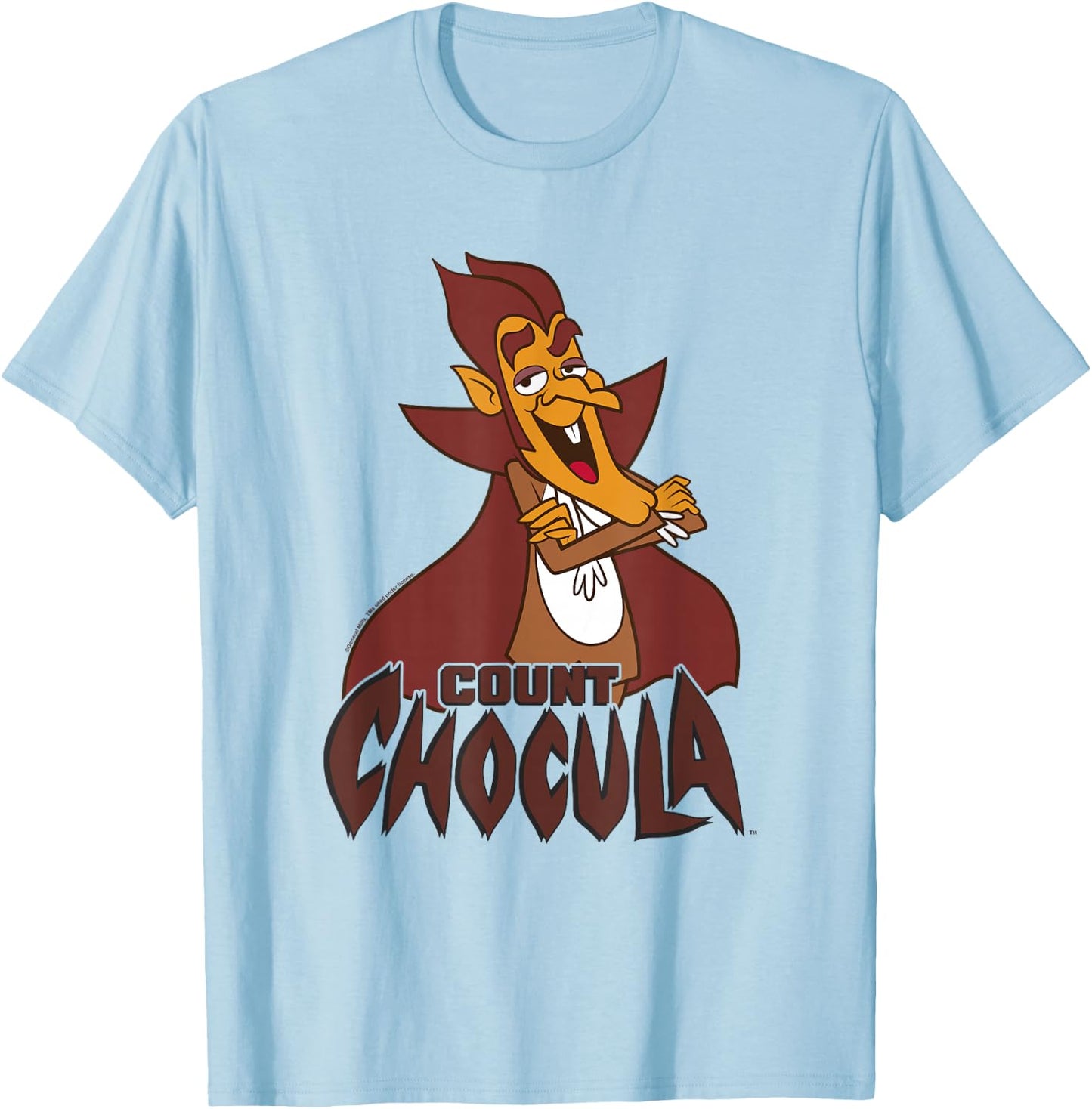 Count Chocula Confident Pose Vintage Big Chest Portrait T-Shirt - T-Shirt | Light Blue