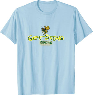 Coors Brewing Company Get Stung Mickey's Fine Malt Liquor T-Shirt - T-Shirt | Light Blue
