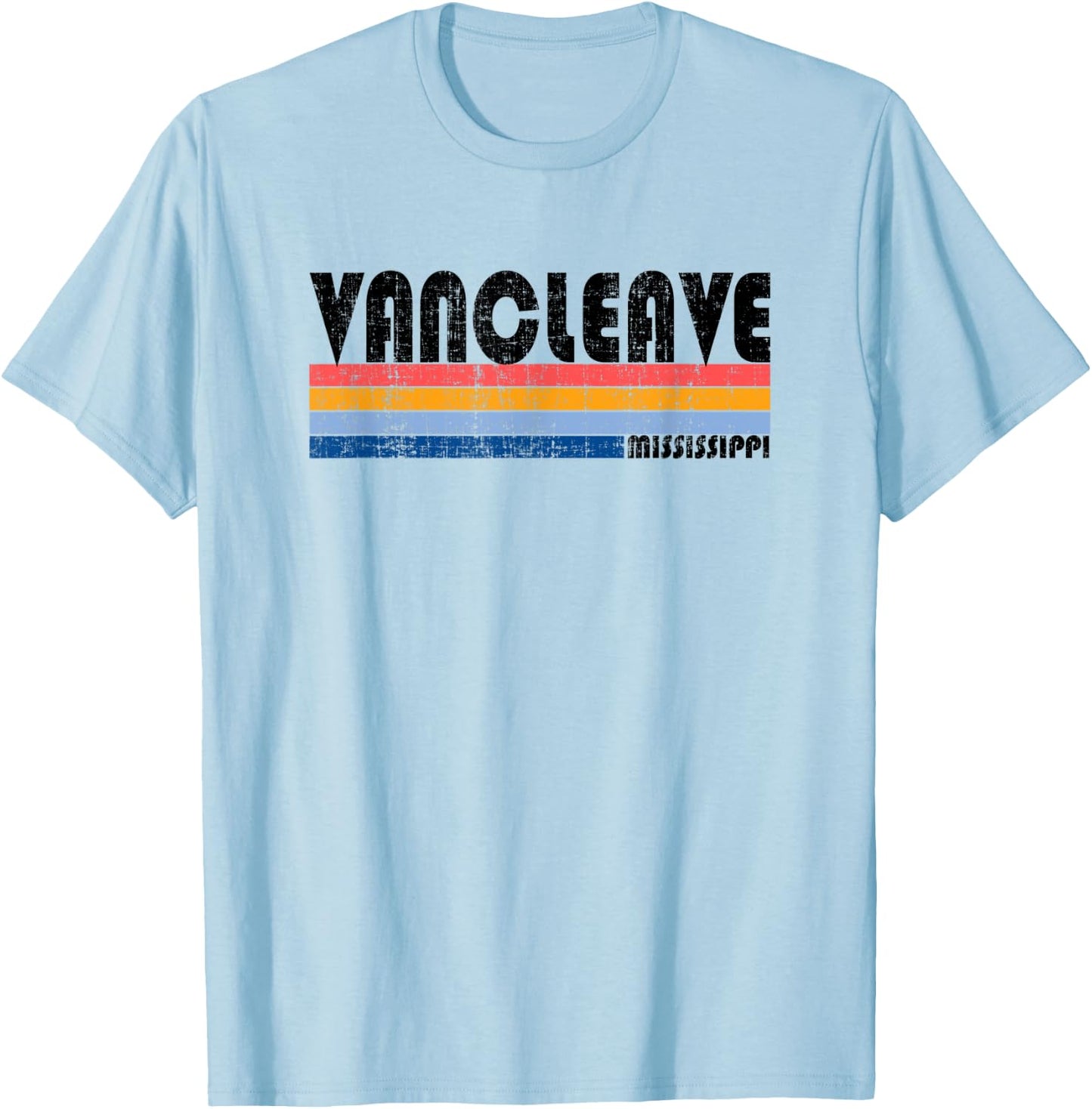 Vintage 70s 80s Style Vancleave, MS T-Shirt - T-Shirt | Light Blue