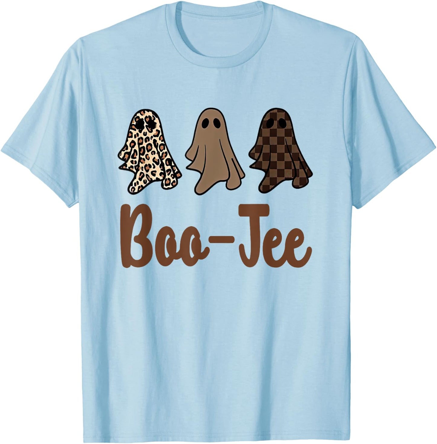 Halloween Ghost Costume Boujee Boo-Jee Spooky Season Vibes T-Shirt - T-Shirt | Light Blue