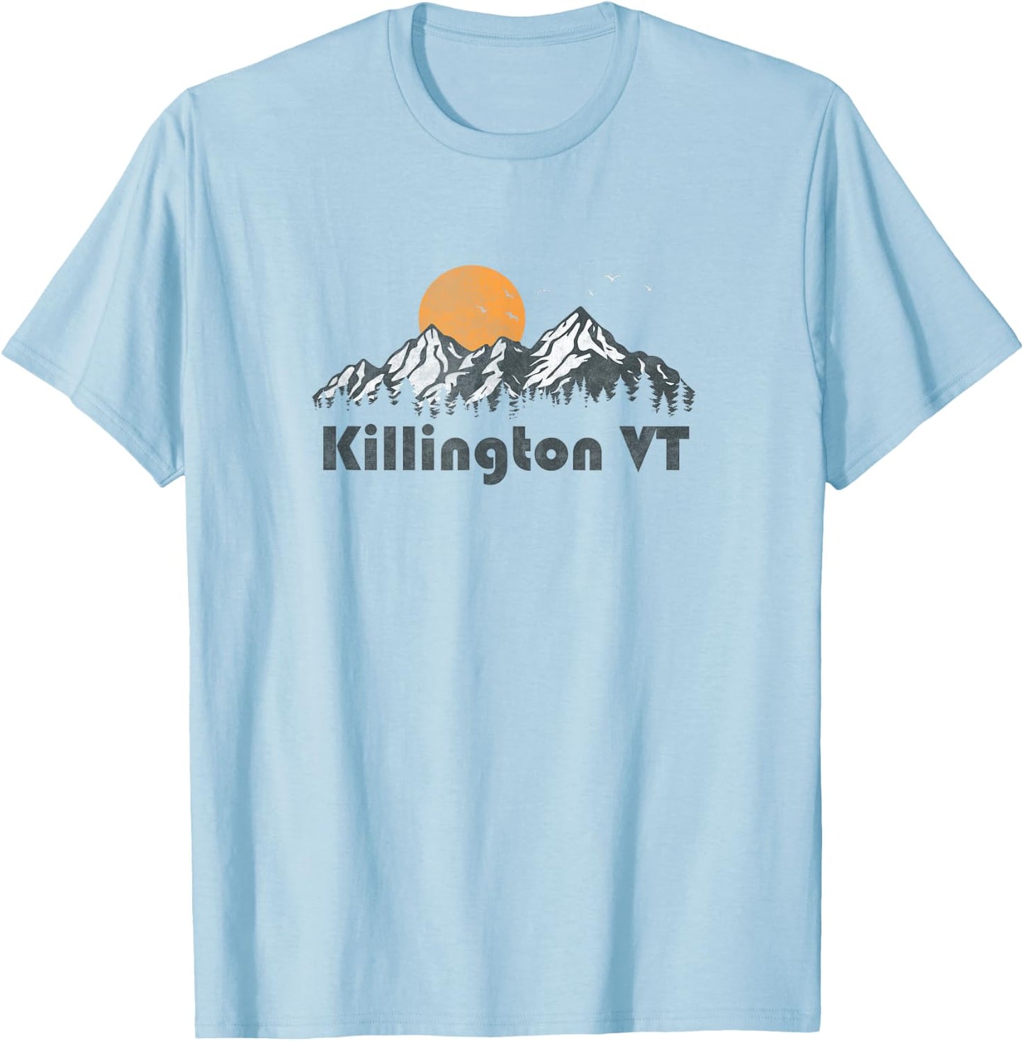 Retro Killington Vermont Vintage 80s Mountain Graphic T-Shirt - T-Shirt | Light Blue