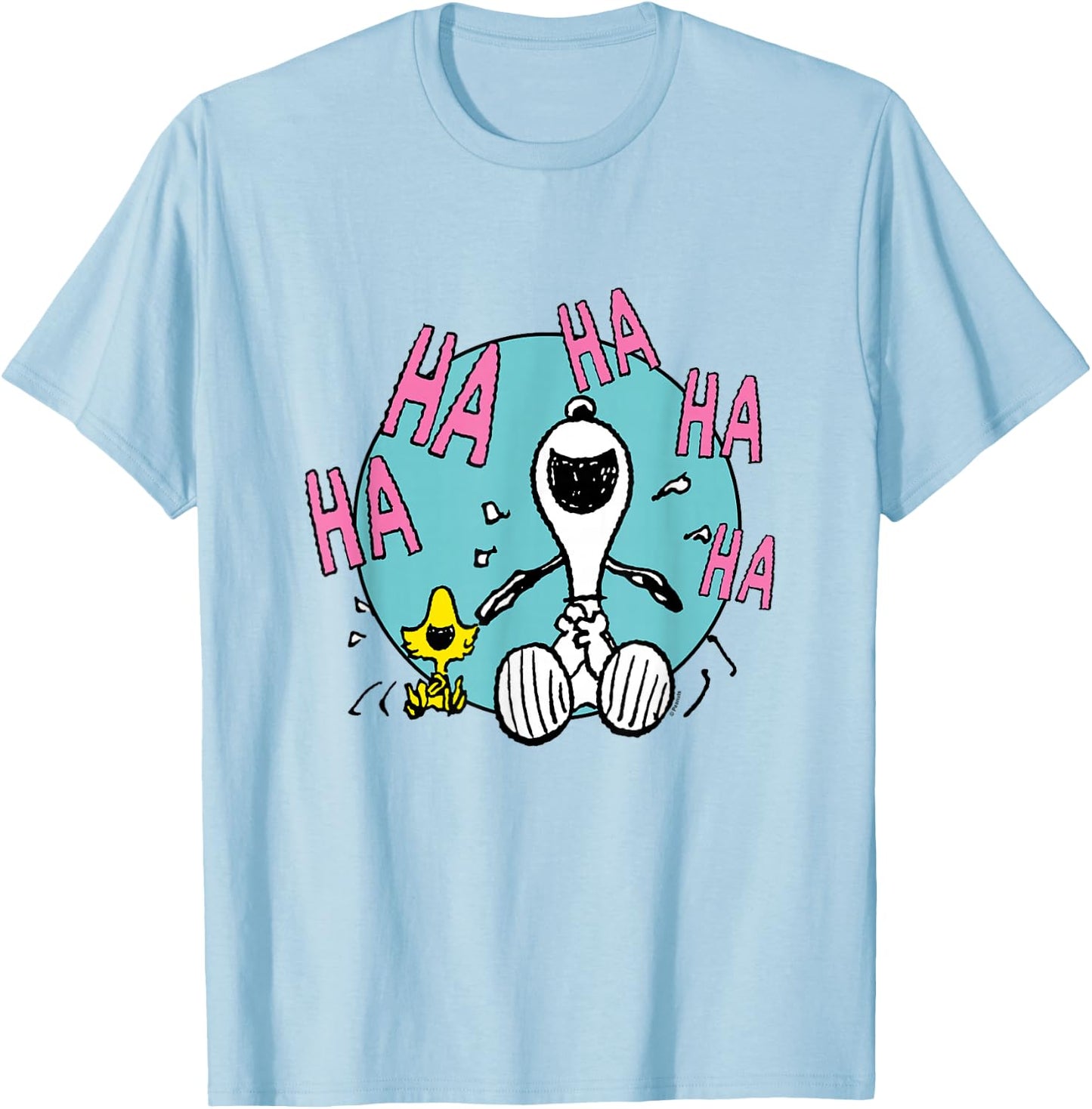 Peanuts - Laughing Woodstock Snoopy T-Shirt - T-Shirt | Light Blue