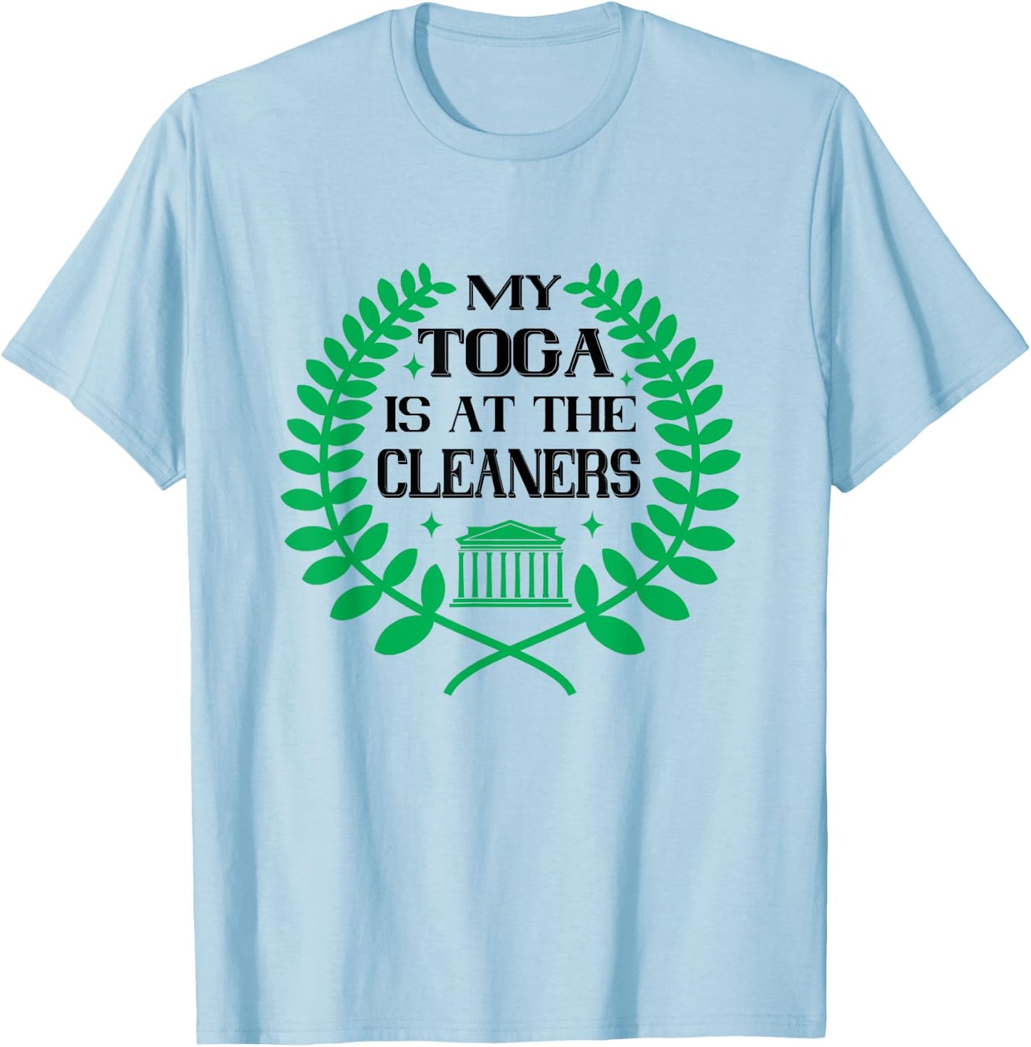 Funny Toga Party Greek Celebration College Frat Theme Toga Party - Blue, Small - Men's Classic Fit Short Sleeve - Party, Roman Festival, Greek Culture - Unique Graphic Design T-Shirt - T-Shirt | Light Blue